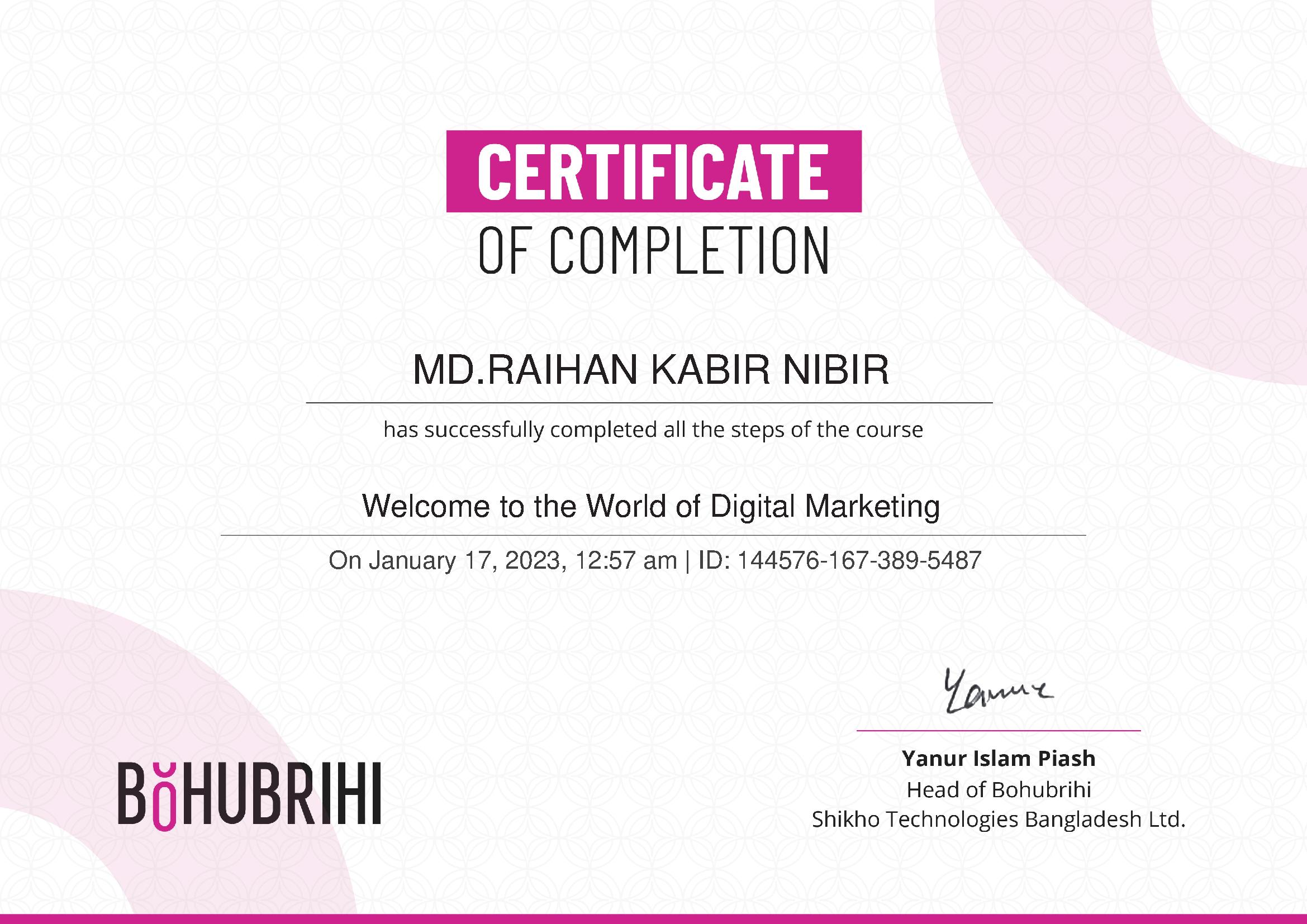 Digital Marketing Certificate